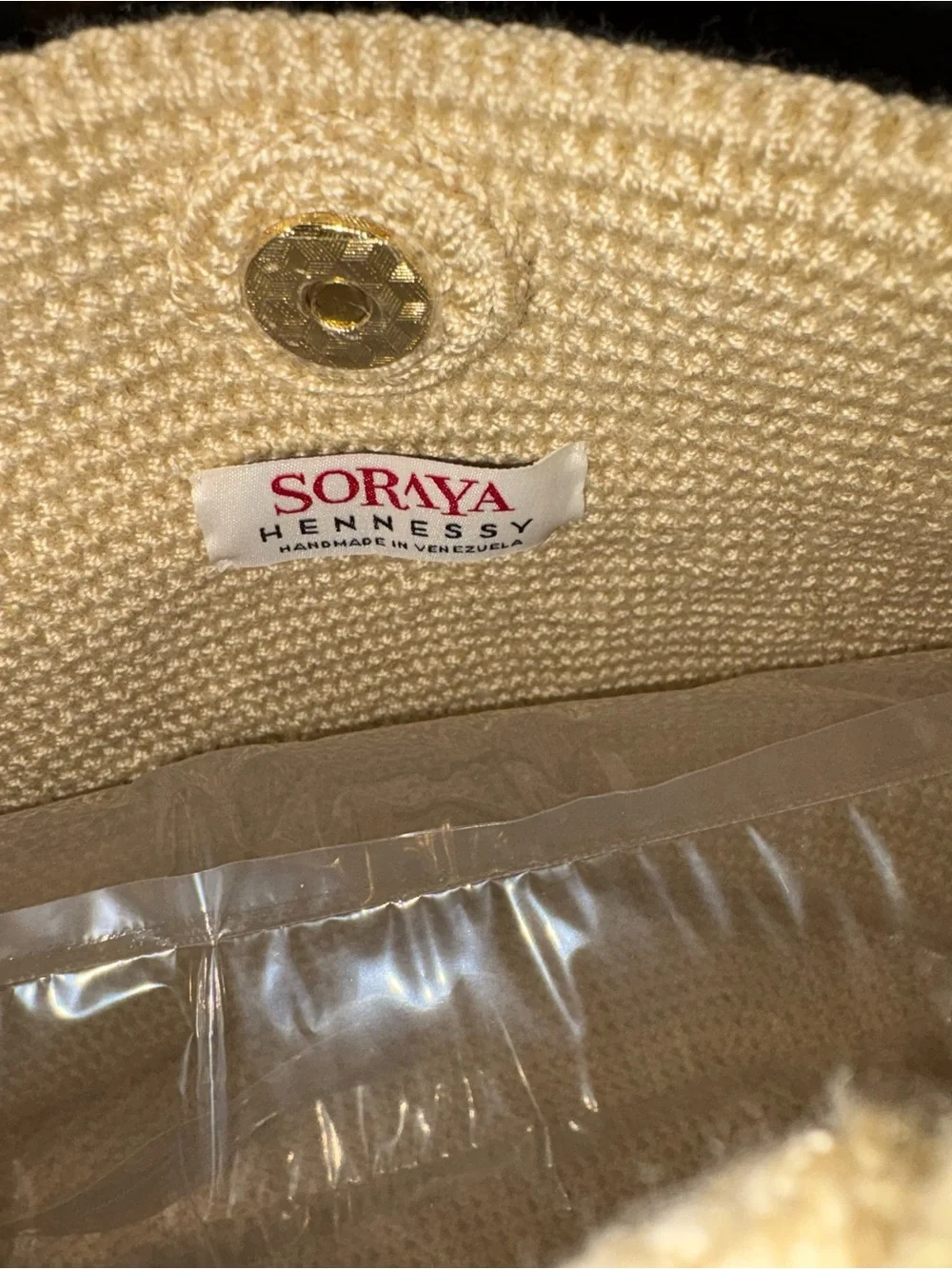Soraya large Handcrafted Cream Crochet Tote Bag